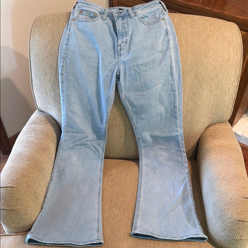 J. Crew Light Blue Women's Flared Jeans, 28